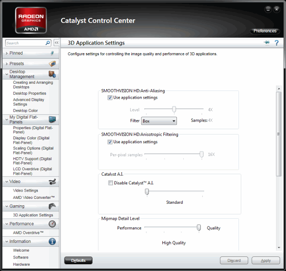 AMD Catalyst New Control Panel