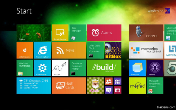 Windows 8 Background Wallpaper And Small Tiles Concept