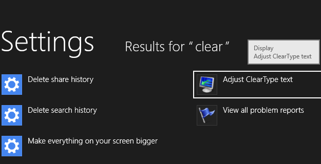 Windows 8: Enable ClearType Optimization